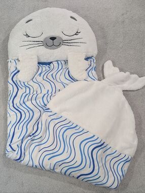 Happy Nappers Sammy the Seal 2-in-1 Plush Pillow & Sleeping‎ Bag | Medium